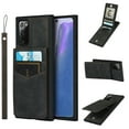 thumbnail image 1 of Galaxy Note 20 Case with Lanyard, Allytech Premium PU Leather Anti-Scratch Wallet Case with 6 Card Holders Magnetic Lock Flip Kickstand Case for Samsung Galaxy Note 20 6.7 inch 2020, Black, 1 of 1