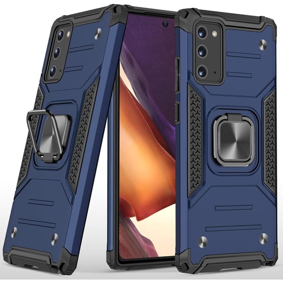 Galaxy Note 20 Case Military Grade Built-in Kickstand Case with Stand Holster  Heavy Duty Shockproof Cover Protective Case for Samsung Galaxy Note 20 Phone Case for Men Women (Blue)