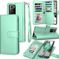 thumbnail image 1 of Galaxy Note 20 Case, Samsung Note 20 5G Wallet Case, Tekcoo Luxury PU Leather ID Cash Credit Card Slots Holder Carrying Folio Flip Cover [Detachable Magnetic Hard Case] & Kickstand - Turquoise, 1 of 6