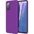 thumbnail image 1 of Galaxy Note 20 Case, Samsung Note 20 Case Liquid Silicone Case Dual Layer Hard PC Soft Silicone Rubber Bumper Slim Fit Protective Phone Case for Samsung Galaxy Note 20 5G, Purple, 1 of 12