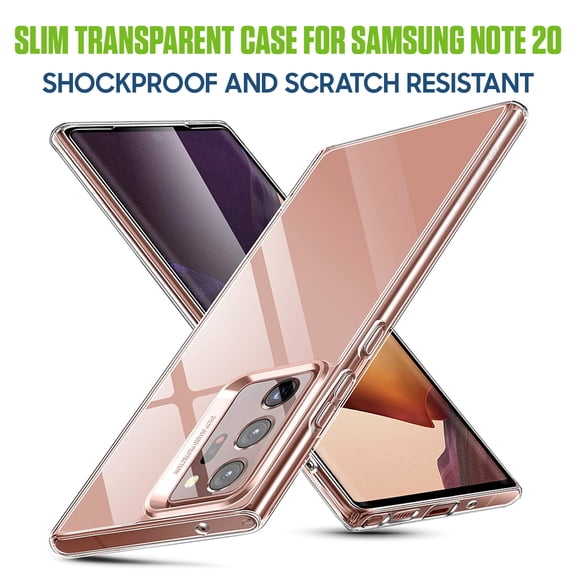 For Samsung Galaxy Note 20 Case, Slim Clear Shockproof Protective Phone Cover with Military Grade Drop Protection