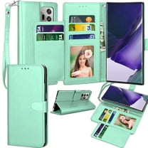 Galaxy Note 20 Ultra (2020),Takfox Leather Wallet Case Flip Magnetic Closure Card Slots Cash Pockets with Kickstand Protective Folio Flip Cover -Turquoise