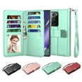 thumbnail image 1 of Galaxy Note 20 Ultra 5G Case Wallet, Njjex Luxury PU Leather Wallet Case Flip Folio Cover TPU Inner Magnetic Stand 9 Card Slots Wrist Strap for Galaxy Note 20 Ultra 5G -Turquiose, 1 of 5