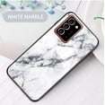 thumbnail image 1 of Galaxy Note 20 Ultra Back Cover, Allytech Tempered Back Cover Case Shock-Absorption Anti-scratch Bumper Wireless Charging Support Case for Samsung Galaxy Note 20 Ultra, White Marble, 1 of 8