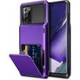 thumbnail image 1 of for Galaxy Note 20 Ultra Case 5G Wallet 4-Card Flip Cover Credit Card Holder Slot Back Pocket Dual Layer Protective Hybrid Hard Shell Bumper Armor Case for Samsung Note 20 Ultra 6.9 Purple, 1 of 11