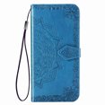 thumbnail image 1 of Galaxy Note 20 Ultra Case, Alltyech PU Leather Mandala Embossed Folding Stand Anti-scratch Folio Flip Credit Cards Slots Wallet Case Cover For Samsung Galaxy Note 20 Ultra, Blue, 1 of 10