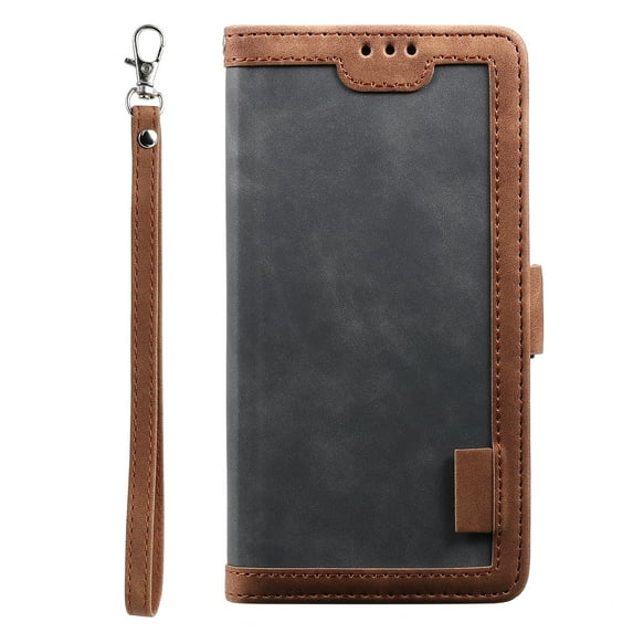 Galaxy Note 20 Ultra Case, Allytech Retro PU Leather Folio Flip Cover with Cards Slots Folding Stand Full Protection Hand Wrist Strap Defender TPU Back Cover for Samsung Galaxy Note 20 Ultra,Gray