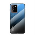 thumbnail image 1 of Galaxy Note 20 Ultra Case, Allytech Tempered Glass Pattern Back+TPU Frame Hybrid Shell Slim Gradient Color Anti-scratch Shockproof Cover Case for Samsung Galaxy Note 20 Ultra, Blue, 1 of 1
