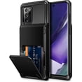 thumbnail image 1 of for Galaxy Note 20 Ultra Case Card Holder Wallet 4-Card Flip Cover Credit Slot Back Pocket Men Dual Layer Protective Hybrid Hard Shell Bumper Armor Case for Samsung Note 20 Ultra 6.9 Black, 1 of 12