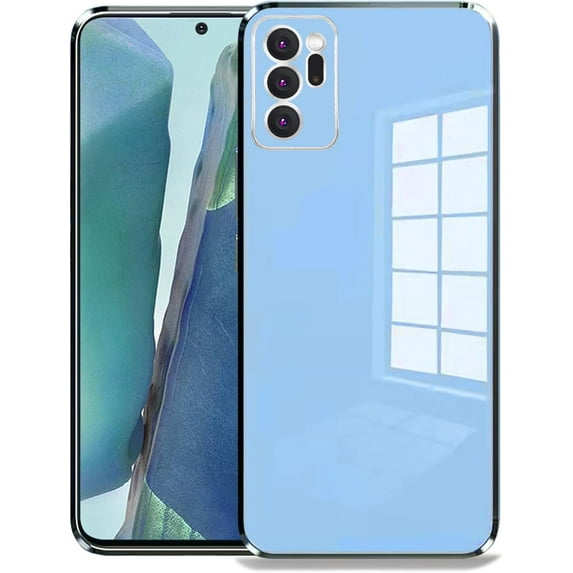 Galaxy Note 20 Ultra Case, Designed for Electroplated Samsung Galaxy Note 20 Ultra 4G/5G Phone Case, Soft TPU Protective Shockproof Flexible Samsung Galaxy Note 20 Ultra Case 6.9 inch,Blue