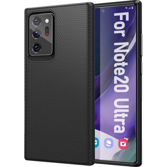 for Galaxy Note 20 Ultra Case, Dual Layer Military Grade Shockproof Heavy Duty Protection Cover, Phone Case for Samsung Galaxy Note 20 Ultra 5G - Black