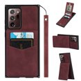 thumbnail image 1 of Galaxy Note 20 Ultra Case with Lanyard, Allytech Premium PU Leather Anti-Scratch Wallet Case with 6 Card Holders Magnetic Lock Flip Kickstand Case for Samsung Note 20 Ultra 6.9 inch 2020, Red, 1 of 1
