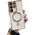 thumbnail image 1 of Galaxy Note 20 Ultra Case Magnetic [Support Magsafe Charger] Wireless Anti-Scratch Shockproof Plated Clear Full Camera Protection Phone Cover Case for Samsung Galaxy Note 20 Ultra-Rose Gold, 1 of 9