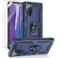 thumbnail image 1 of for Galaxy Note 20 Ultra Case (NOT Fit The Note 20) with HD Screen Protectors, Military-Grade Ring Holder Kickstand Drop Tested Shockproof Cover Case for Samsung Galaxy Note 20 Ultra (5G) Blue, 1 of 7