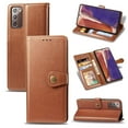 thumbnail image 1 of Galaxy Note 20 Ultra Cover, Note 20 Ultra Case, Allytech PU Leather Folding Stand Flip Cover with Credit Cards Magnetic Closure Shock-absorption Wallet Case for Samsung Galaxy Note 20 Ultra, Brown, 1 of 8