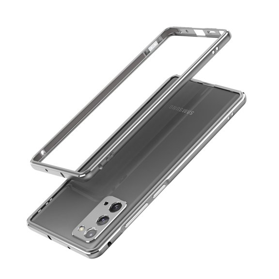 Galaxy Note 20 Ultra Metal Frame Cover, Lightweight Shockproof Corner Protector Camera Lens Frame Protector for Samsung Galaxy Note 20 Ultra 6.9", Gray