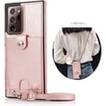 thumbnail image 1 of Galaxy Note 20 Ultra PU Leather Wallet Case,Necklace Crossbody Lanyard Case Cover with Card Holder Adjustable Detachable Anti-Lost Neck Strap Case for Samsung Galaxy Note 20 Ultra,6.9",Pink, 1 of 14