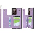 thumbnail image 1 of Galaxy Note 20 Ultra Wallet Case with RFID Blocking Card Holder,Premium PU Leather Double Magnetic Buttons Flip Wrist Lanyard Strap Cover for Samsung Galaxy Note 20 Ultra 5G 6.9",Purple, 1 of 14