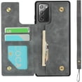 thumbnail image 1 of Galaxy Note 20 Wallet Case with Card Holder, Luxury PU Leather Kickstand Card Slots,Double Magnetic Clasp and Flip Wrist Strap Multi-Function Case for Samsung Galaxy Note 20 6.7",Gray, 1 of 14