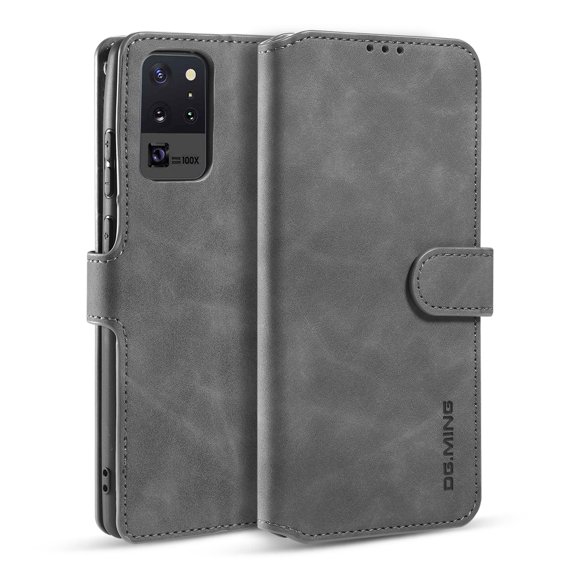 Galaxy Note 20 Wallet Case, Note 20 Case, Allytech Premium PU Leather Folding Stand Folio Flip Magnetic Closure Wireless Charging Support Retro Book Cover for Samsung Galaxy Note 20, Gray