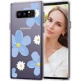 thumbnail image 1 of for Galaxy Note 8 Case, Floral Pattern Shockproof Protection Phone Cover, Silicone Protector Funda para Samsung Note 8 Transparent Flexible Sleek Durable Wireless Charging Compatible Case, 1 of 13