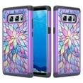 thumbnail image 1 of Galaxy Note 8 Case, For Samsung Galaxy Note 8 Slim Hybrid Crystal Rhinestone Dual Layer [Shock Resistant] Protective Cover for Galaxy Note 8 - Rainbow Flower, 1 of 3