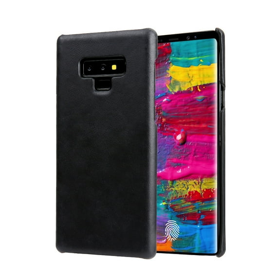 Galaxy Note 9 Genuine Leather Case, Allytech [Slim Vintage Series] [Bumper Case] Snug Fit Back Cover with Full Body Protection for Samsung Galaxy Note 9 6.4 Inch Phone, Black