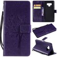 thumbnail image 1 of Galaxy Note 9 Wallet Case,  Samsung Note 9 Edge [Embossed Cat & Tree] PU Leather Full Body Protective Case Folio Flip Stand Cover with Card Holder for Samsung Galaxy Note 9, Purple, 1 of 8