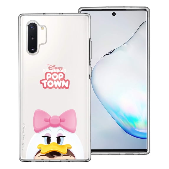 Galaxy Note10 Plus Case (6.8inch) Clear TPU Cute Soft Jelly Cover - Poptown Cap Daisy