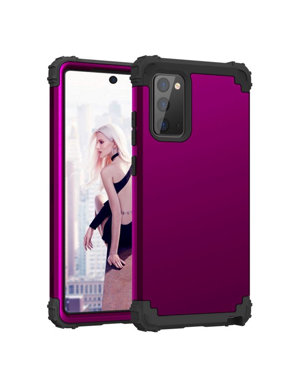 Galaxy Note20 Case, Dteck Heavy Dual Layer Rugged Shockproof Case Hard PC Protective Back Cover For Samsung Galaxy Note 20 5G, Purple