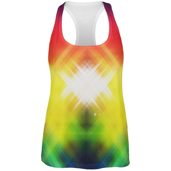Galaxy Nova 70s Flashback All Over Womens Work Out Tank Top Multi MD