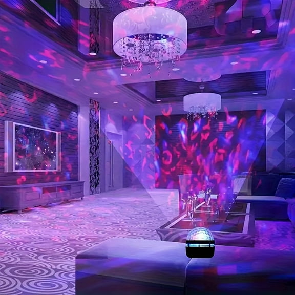 Galaxy & Ocean Wave Projector Night Light, 7-Color Water Lamp with Remote, USB Powered for Home Theater Ceiling Decor, Wedding Halloween Gift