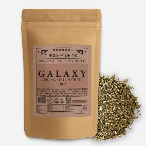 Galaxy Organic Yerba Mate Tea - Rich, Creamy, Malty - 16oz