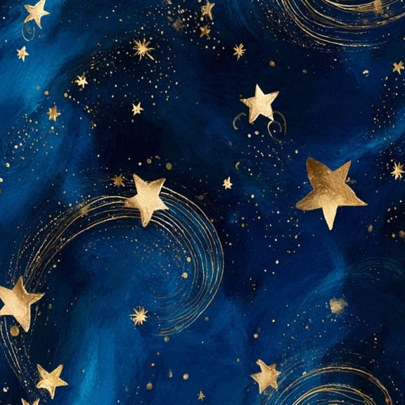 Galaxy Peel and Stick Wallpaper Golden Stars Blue Galaxy Swirl Wall Mural 23.6in x 9.8ft Self Adhesive Removable Wall Paper Renter Friendly Wallpaper for Nursery Bedroom Cabinets