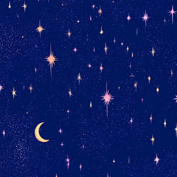 Galaxy Peel and Stick Wallpaper Starry Night Sky Crescent Moon Sparkling Stars Wall Mural 23.6in x 9.8ft Self Adhesive Removable Wall Paper Renter Friendly Wallpaper for Nursery Bedroom Cabinets