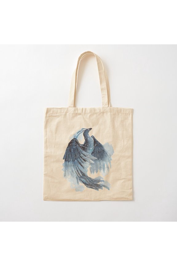 Galaxy Phoenix Canvas Tote Bags, Reusable Shopping Bag
