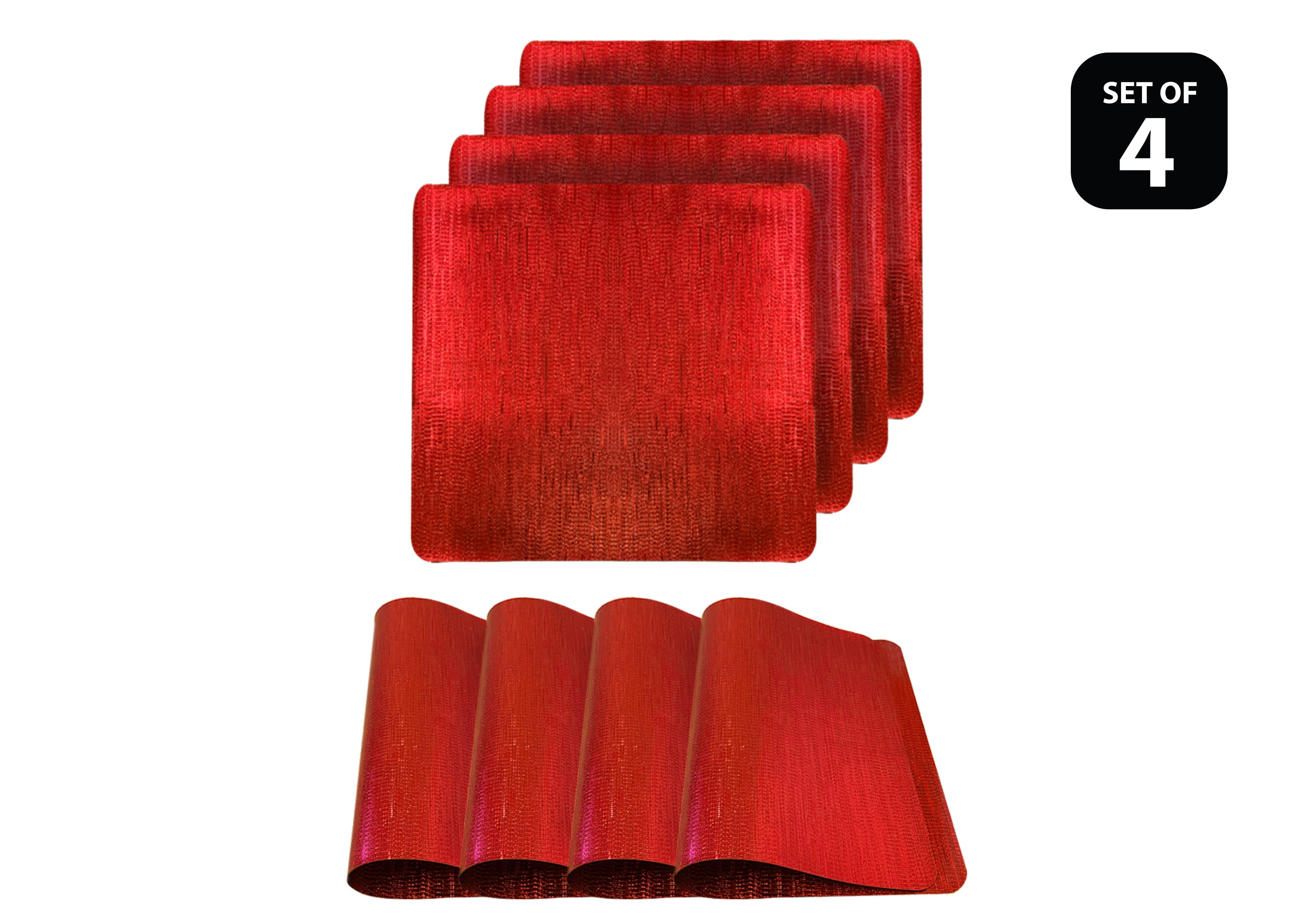 Galaxy Placemats Sets Of 4 In Red