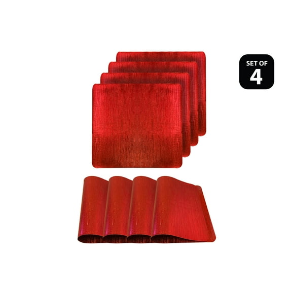 Galaxy Placemats Sets Of 4 In Red
