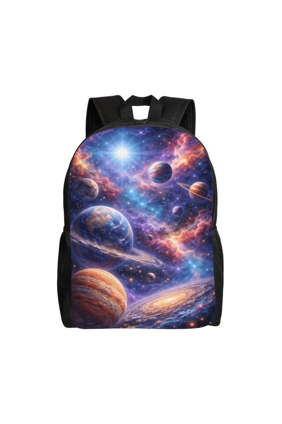 Galaxy Planet Nebula Backpack Large Capacity Laptop Bag for Men and Women