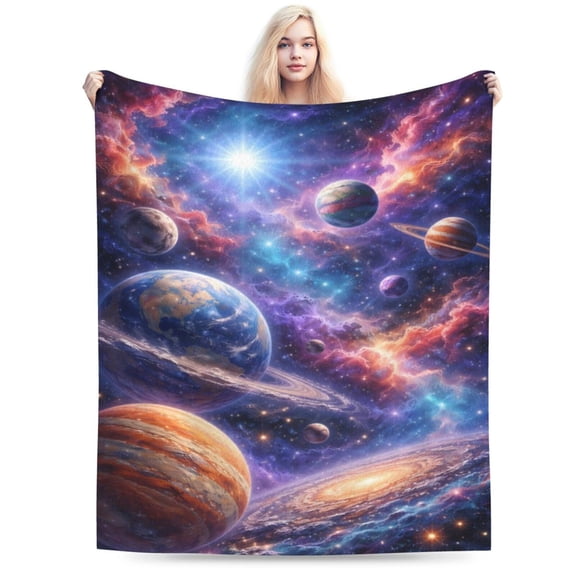Galaxy Planet Nebula Blanket Cosmic Space Universe Starry Sky Home Decor Gift 50x40