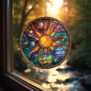 Galaxy Planets Acrylic Suncatcher fullxfull Celestial Home Accent, Astronomy Art