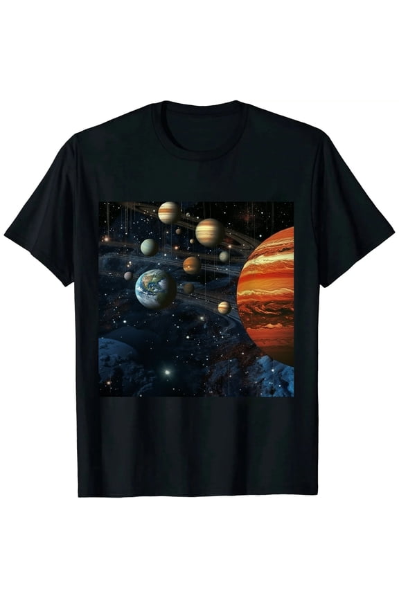 Galaxy Planets Sun Universe Outer Space Science T-Shirt