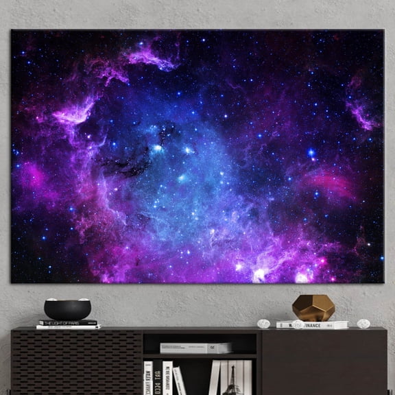 Galaxy Poster, View Art Canvas, Starry Canvas, Starry Sky Printed, Night Canvas, Nature Art, Landscape Printed, Milky Way Printed, Canvas Wall Decor - 5P-Rolled Canvas
