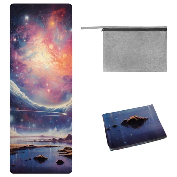 Galaxy Premium Yoga Towels with Storage Bag, 72.8"x26.8", Suitable for Yoga, Pilates, Fitness, Gym Towels, Yoga Blankets, and More