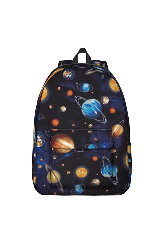 Galaxy Print Backpack for Space Geeks&nbsp;- Sci-Fi Lovers Waterproof School Backpack with Cosmic Nebula Design, Durable Laptop Bookbag for Students & Commuters (Starry Night Theme)