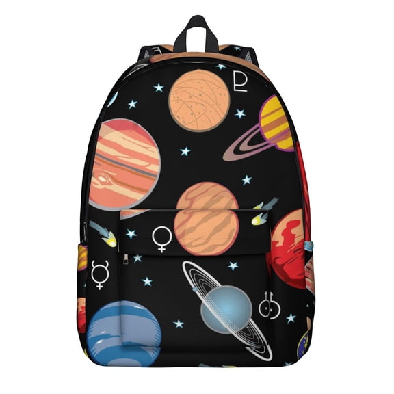 Galaxy Print Backpack for Space Geeks&nbsp;- Sci-Fi Lovers Waterproof School Backpack with Cosmic Nebula Design, Durable Laptop Bookbag for Students & Commuters (Starry Night Theme)