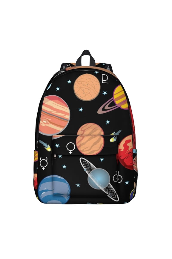 Galaxy Print Backpack for Space Geeks&nbsp;- Sci-Fi Lovers Waterproof School Backpack with Cosmic Nebula Design, Durable Laptop Bookbag for Students & Commuters (Starry Night Theme)