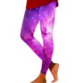 thumbnail image 1 of Galaxy Print Flare Leggings for Women Yoga Pants High Waisted Flare Leggings Bootcut Casual Yoga Pants Full Length Purple L, 1 of 4