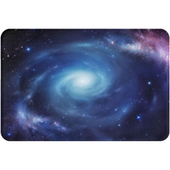 Galaxy Print Non-Slip Washable Doormat Indoor Outdoor Absorbent Floor Mat for Front Door Kitchen Bedroom Bathroom Home Decor 16 x 24 Inch