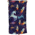 thumbnail image 1 of Galaxy Printed Hand/Pool/Bath Towel,Rockets and Planets,Kitchen Dish Towel,Quick Dry,Soft,Absorbent and Lightweight,Multicolor - 30 * 60 inches, 1 of 8